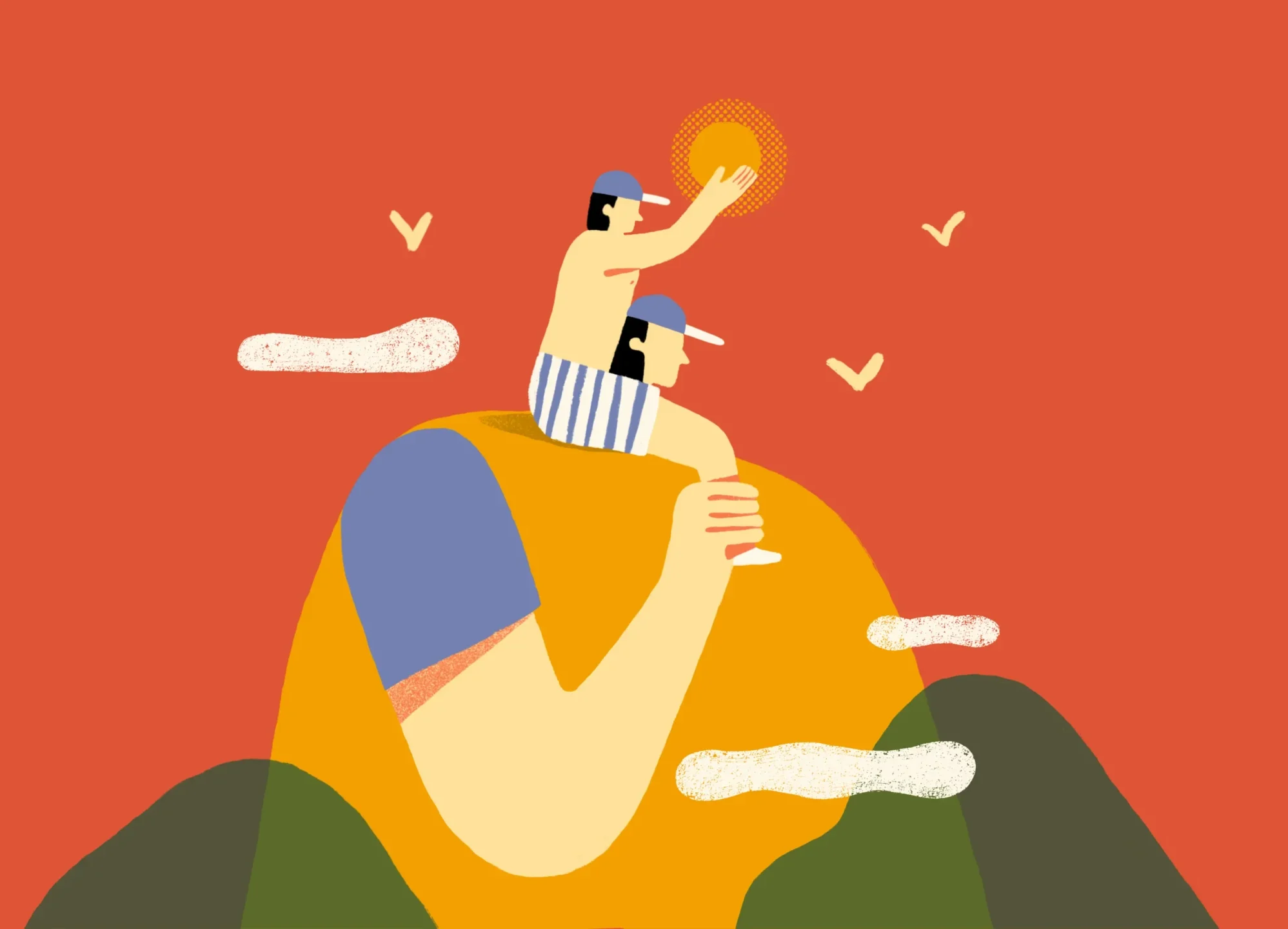 Ilustracón para El País sobre la infancia y nostalgia de los niños