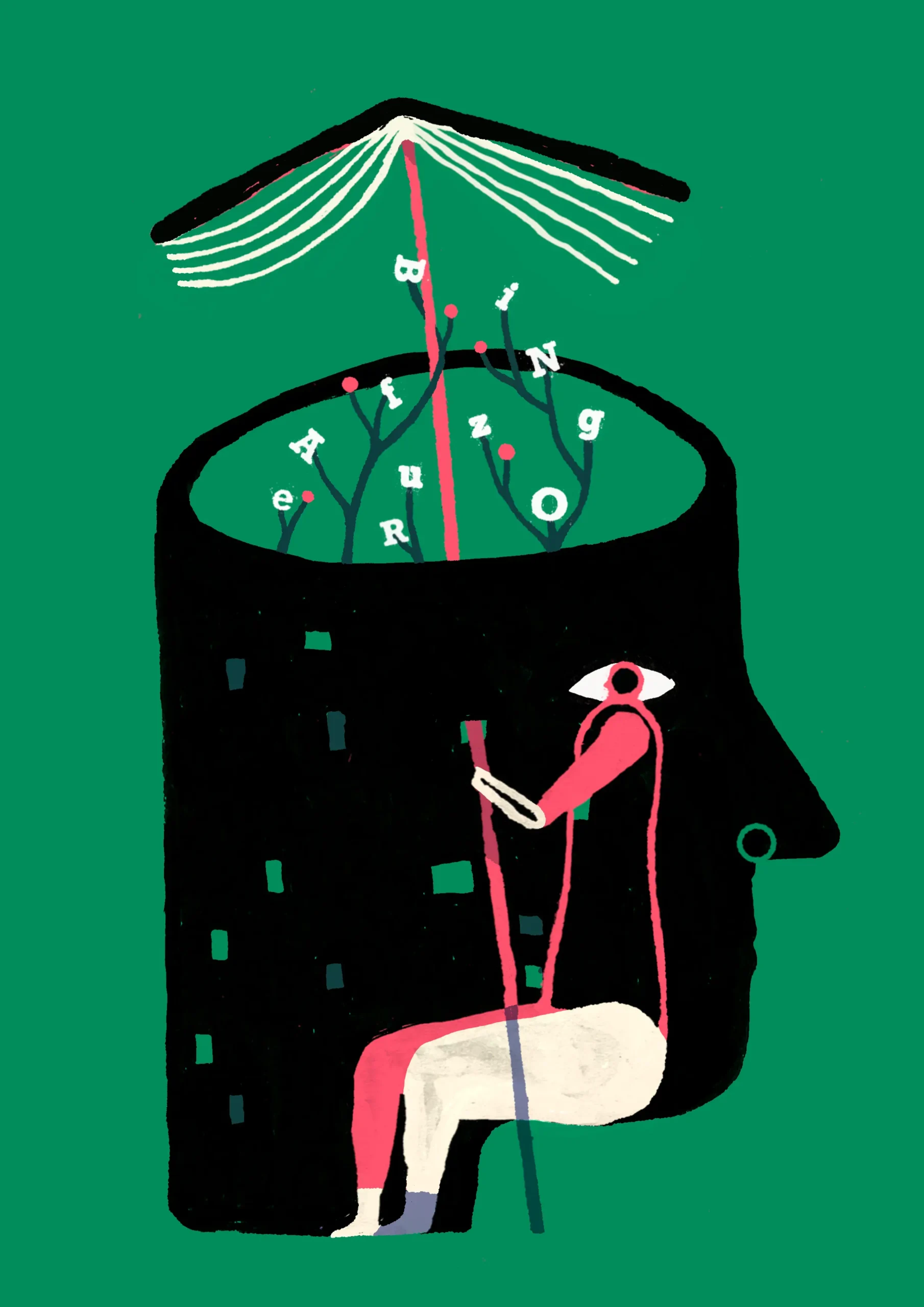 Ilustración ganadora UAB el jardin de los recuerdos creada por soynok