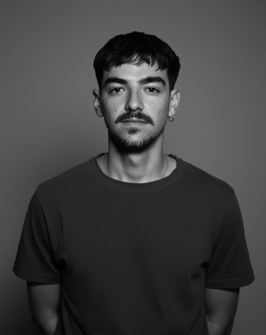 Retrato del ilustrador Noé Aceitón Ramiro